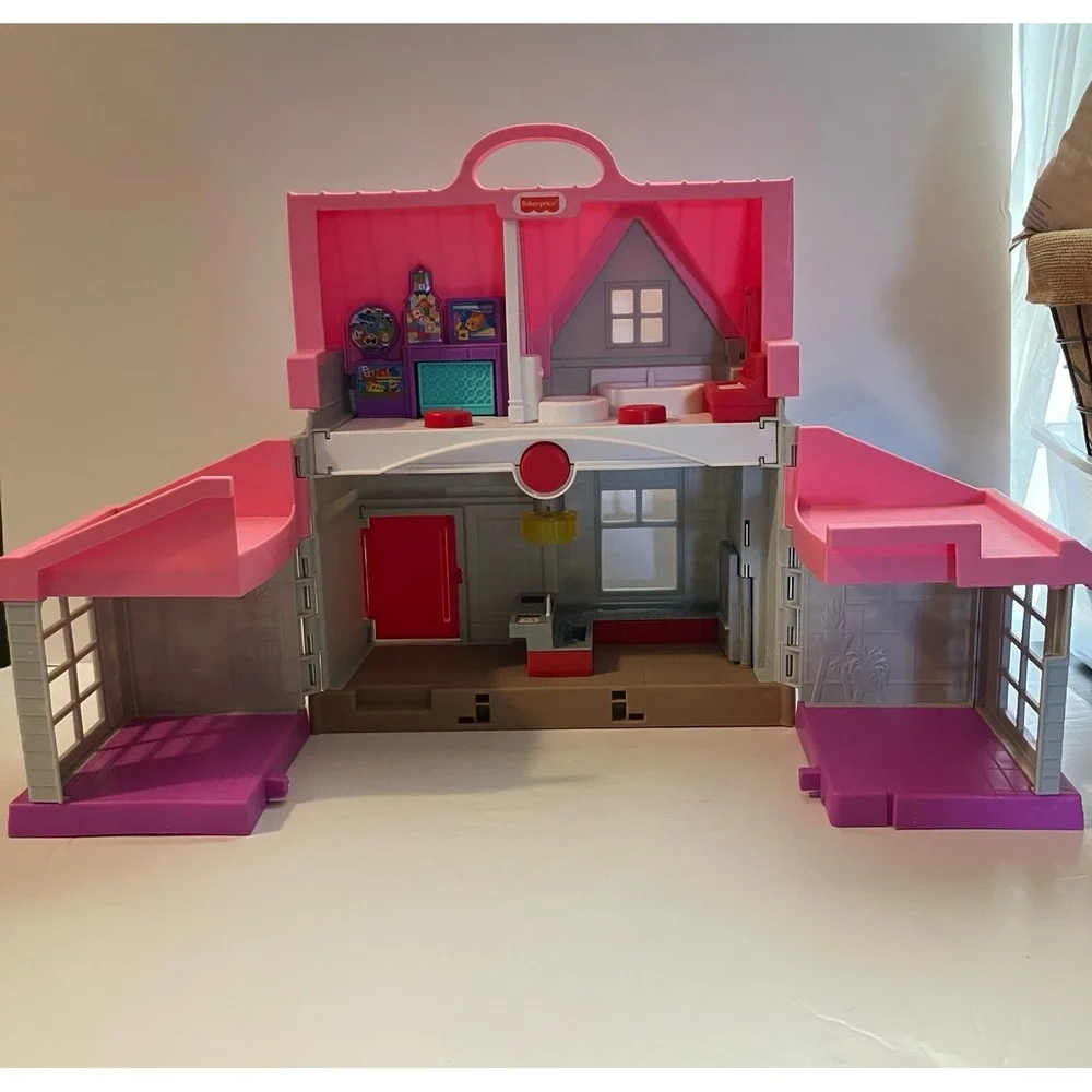 Fisher Price Little People 2017 Big Helpers Interactive Home Playset Pink *WORKS